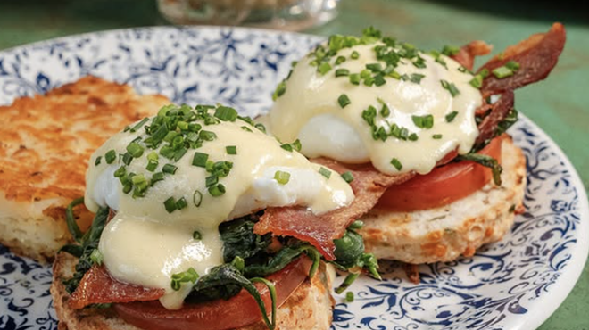 eggs Benedict on plate