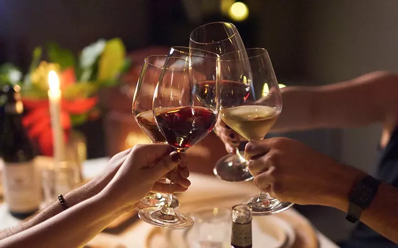Image: Wine glasses with hands