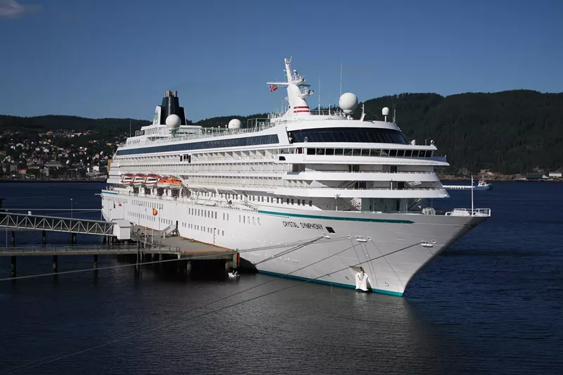 Image: Federal authorities issued an arrest warrant last week for the Crystal Symphony, whose Miami-based owner, Crystal Cruises, is in turn owned by Genting Hong Kong.