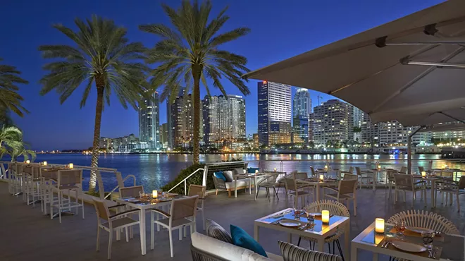 An outdoor dining area