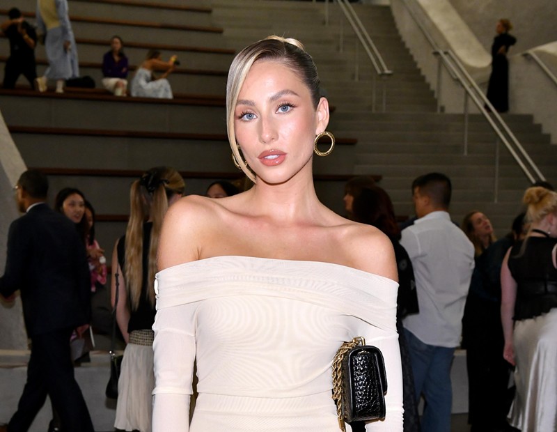 Alix Earle attends Tory Burch Spring/Summer 2024 New York Fashion Week - Front Row on September 11, 2023 in New York City.