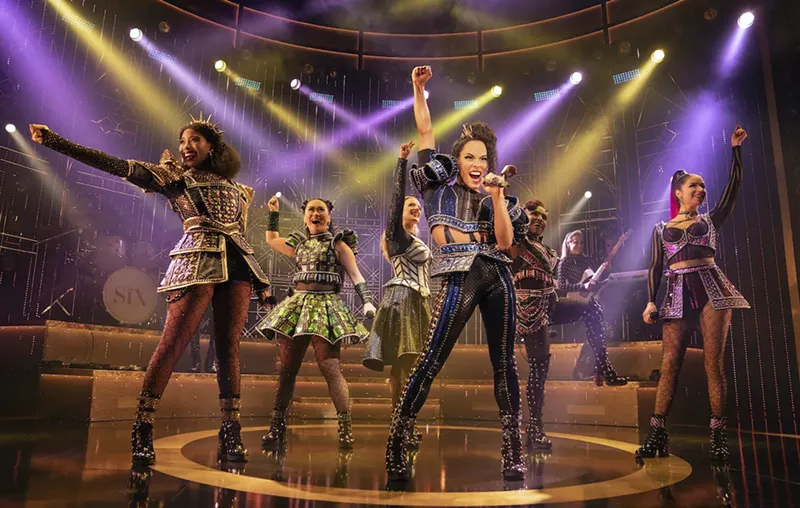 Image: Anna Uzele (center) as Catherine Parr in the Broadway production of Six.
