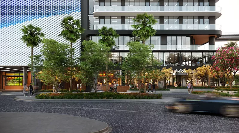Image: A rendering of the to-be-built Avra Estiatorio at Lofty Brickell