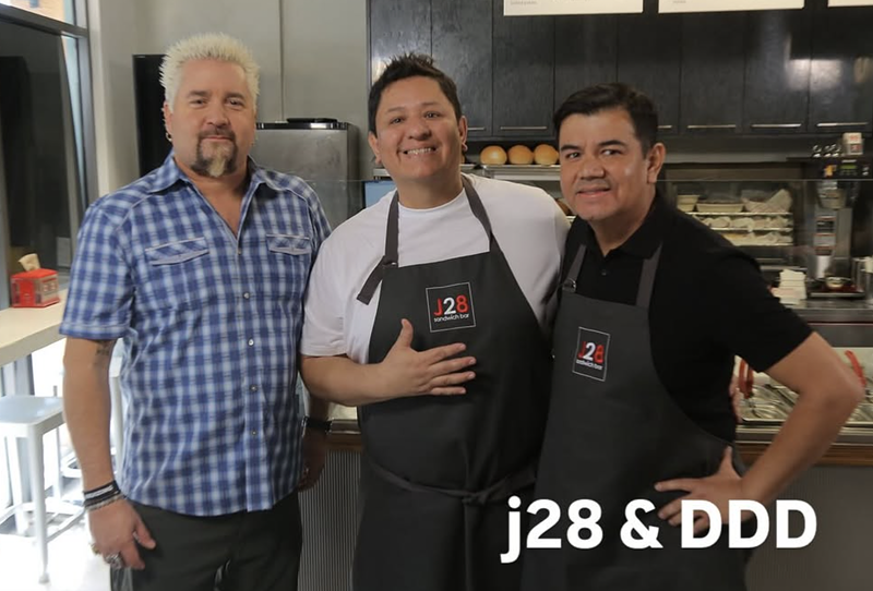 Image: J28 Sandwich Bar was featured on Food Network's Diners, Drive-Ins, and Dives with Guy Fieri