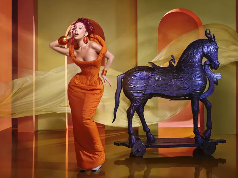 Image: Doja Cat takes a victory lap at E11even on Saturday.