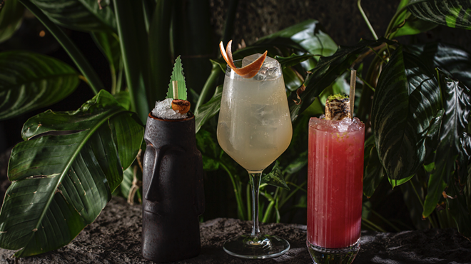 An array of tropical drinks