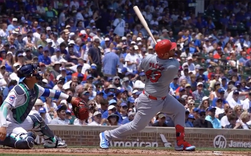 Doral native Pedro Pagés hit his first major-league home run at Wrigley Field in Chicago on June 14, 2024.