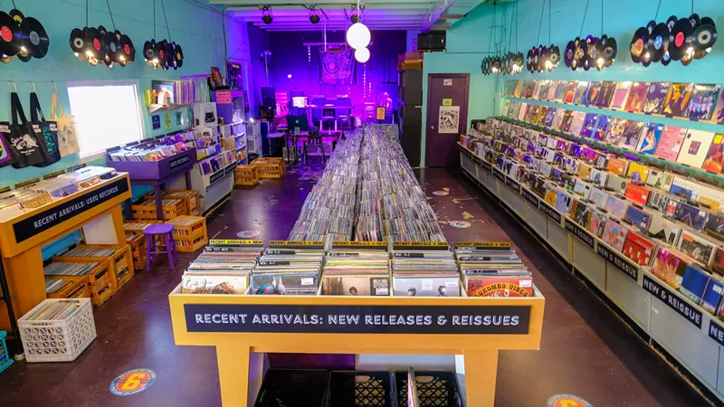 Image: Interior of Sweat Records in Miami