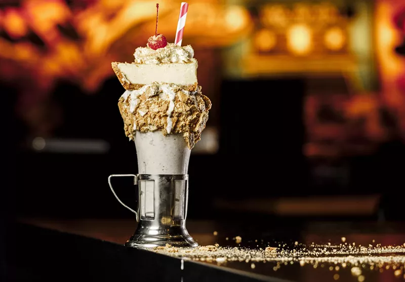 Image: As a new special in Miami, Black Tap Craft Burgers & Beer in Brickell has partnered with Miami's very own Fireman Derek’s Bake Shop for a limited-edition key lime pie shake.