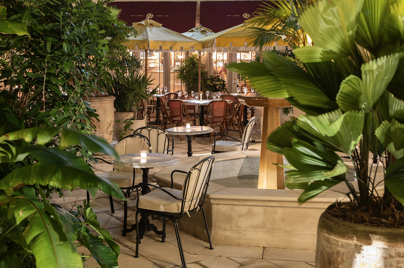 Image: Bouchon Bistro unveils the Garden, an orchid-filled outdoor dining space in Coral Gables, in partnership with Fairchild Garden and chef Thomas Keller.