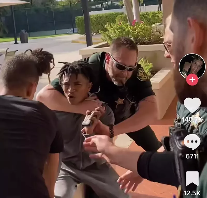 Image: A BSO deputy put Khalil Pace in a chokehold and took him to the pavement outside Bonaventure Town Center Club.