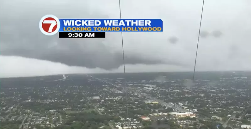 Image: Supercell in Broward County amid a wave of strong thunderstorms on June 12, 2024.
