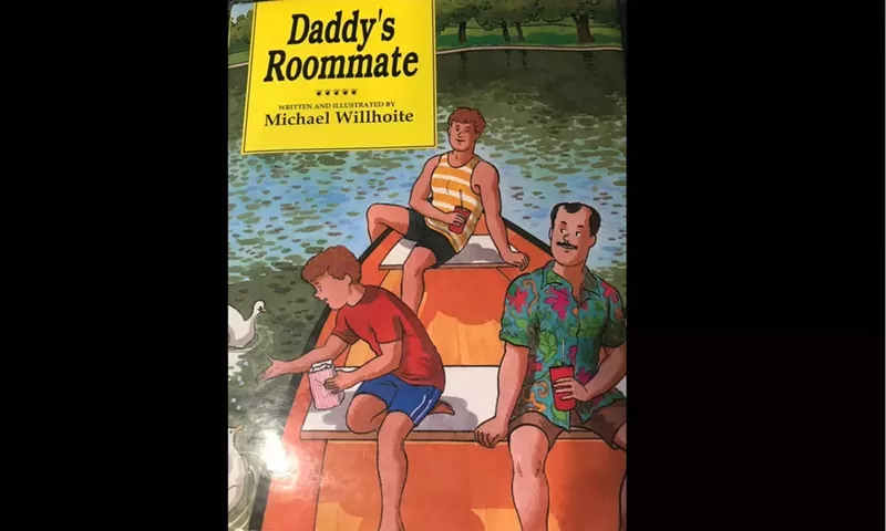 Image: Daddy's Roommate depicts a gay parent and his partner taking his child to a baseball game, the zoo, and the park.