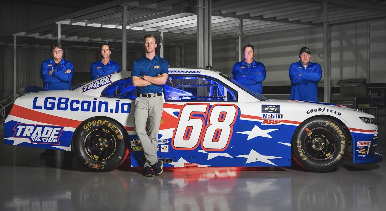 Brandon Brown's race team unveiled its LGBcoin look in early 2022