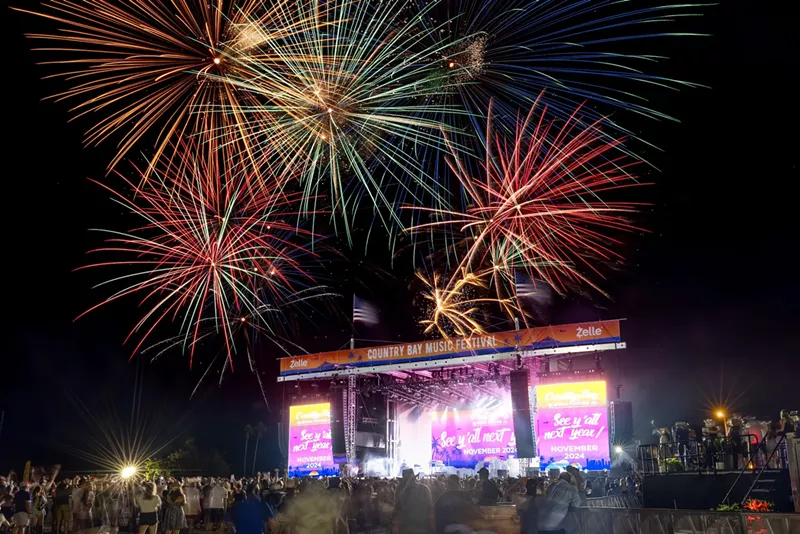 Image: Firework over the main stage at Country Bay Music Festival