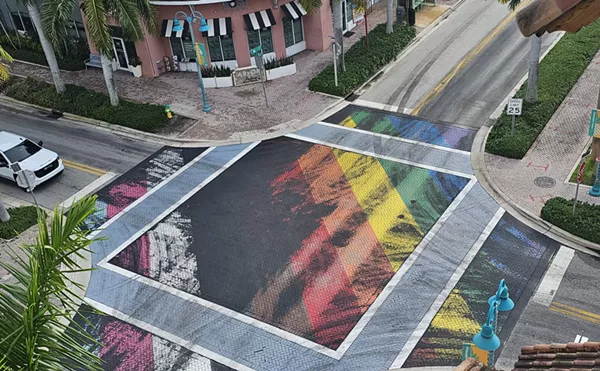 Image: State Tries to Paint Over Florida Pride Crosswalk, Nature Intervenes