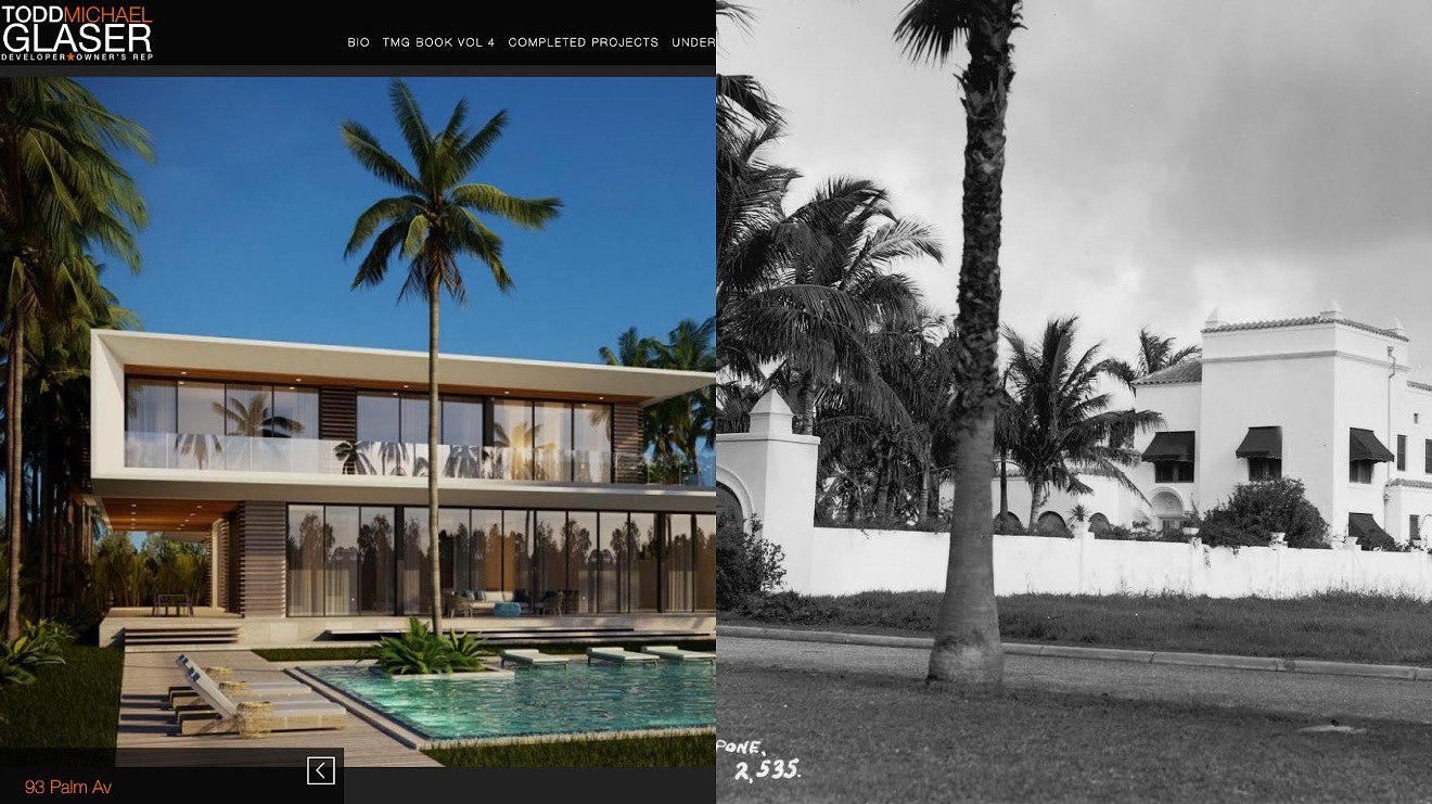 93 Palm Ave.: future renderings, and in 1938