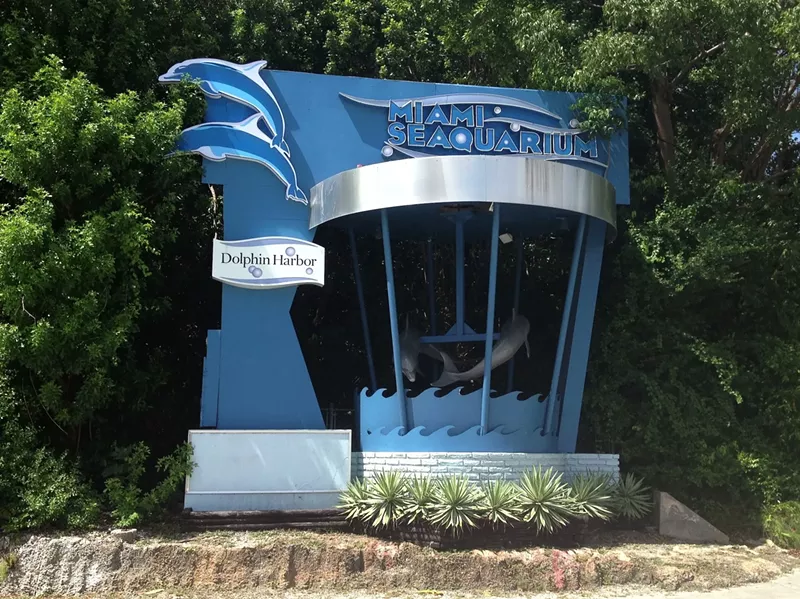 Image: The Miami Seaquarium sign in front of the park
