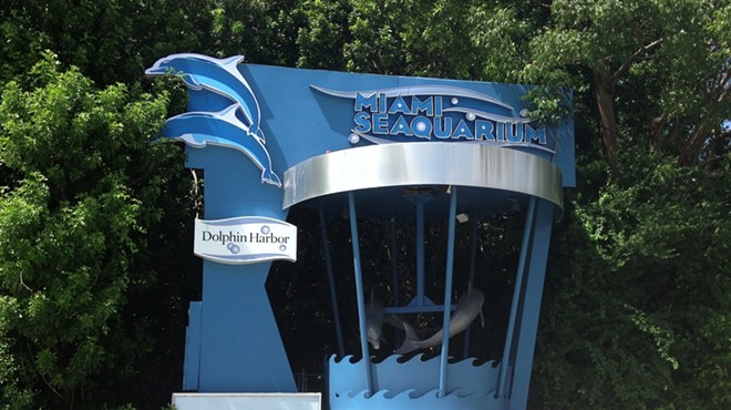 The Miami Seaquarium sign in front of the park