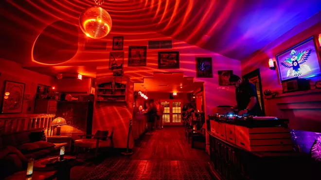 The interior of the original Eagle Room at Freehand Miami