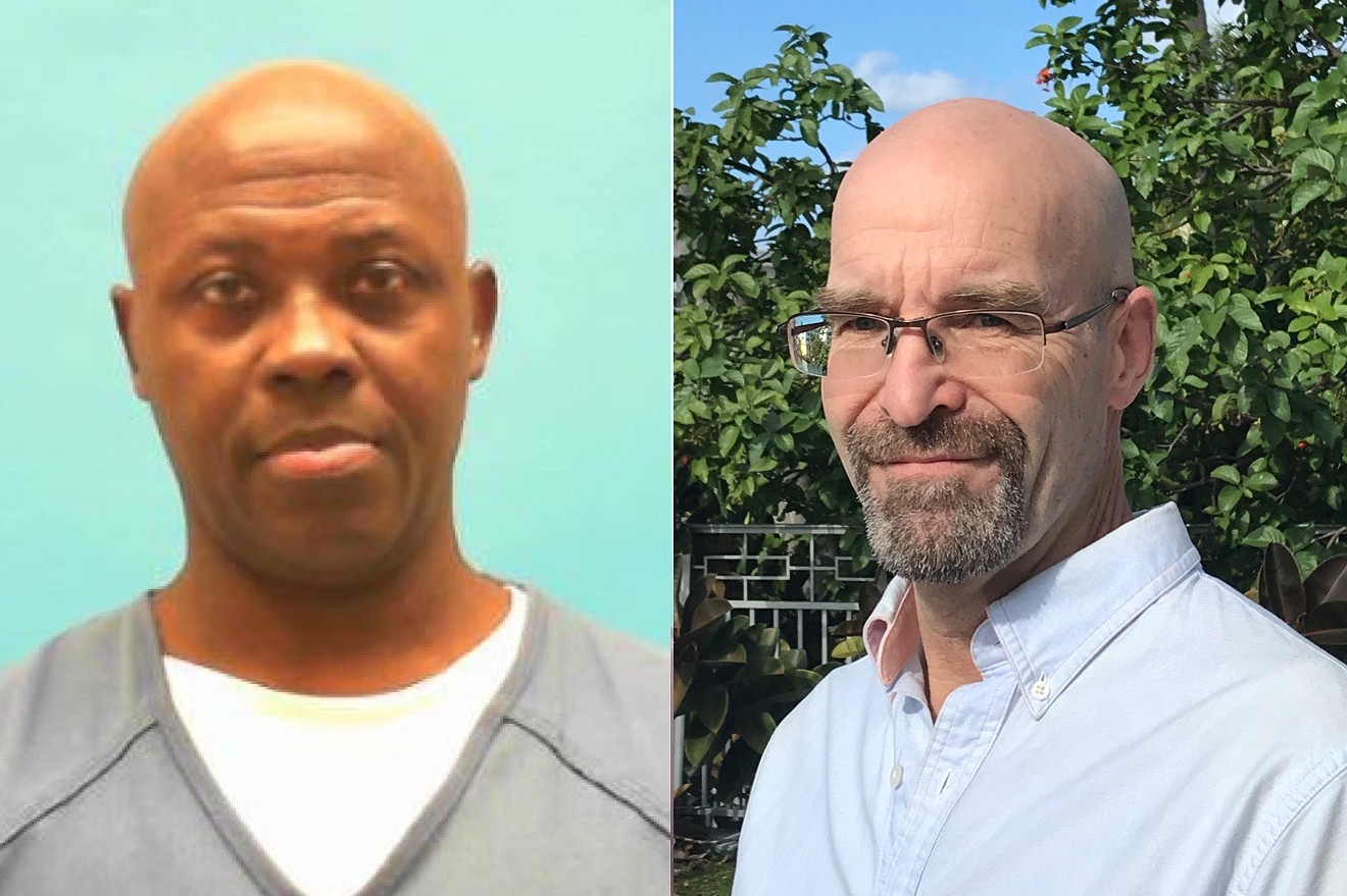 Thomas Raynard James (left) was convicted of murder in 1991. The work of Miami journalist Tristram Korten (right) has led to his exoneration.