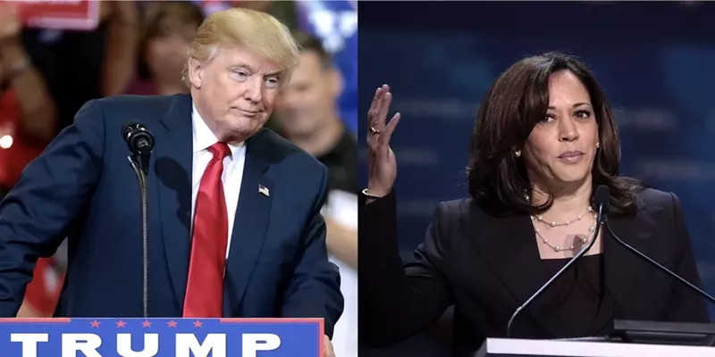 Image: Donald Trump and Kamala Harris