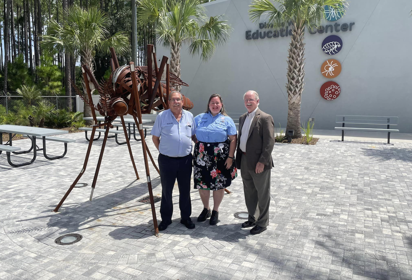 Richard Weaver (left) in front of the Disease Vector Education Center and Science Museum in St. Augustine.