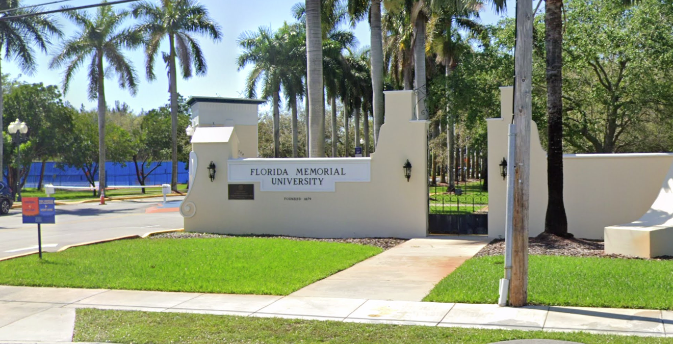 The entrance to Florida Memorial University, a South Florida institution that dates back to the mid-19th Century.