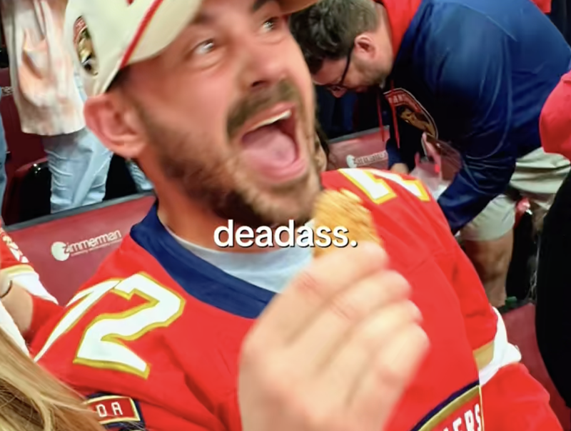 Image: A hilarious Florida Panthers fan is going viral on TikTok for his outlandish good luck tradition at every Stanley Cup Finals game involving chicken tenders.