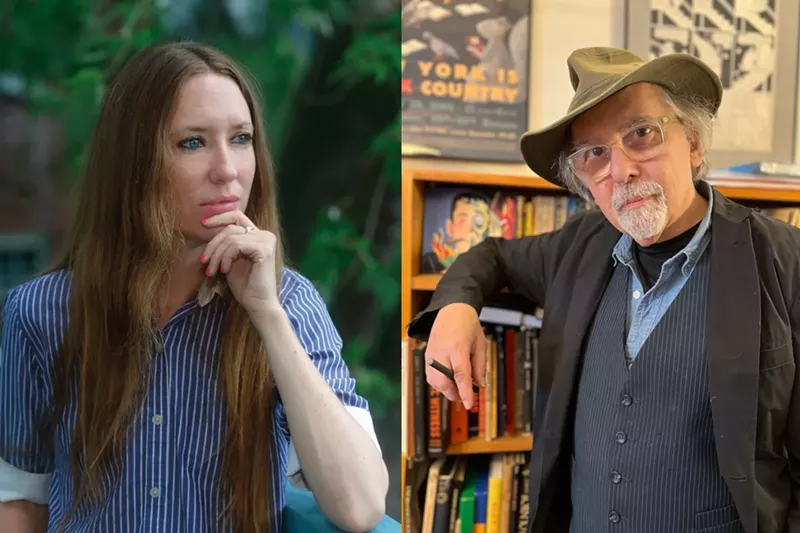 Image: Hillary Chute (left) and Art Spiegelman