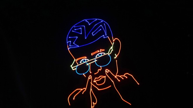 Laser art of Bad Bunny
