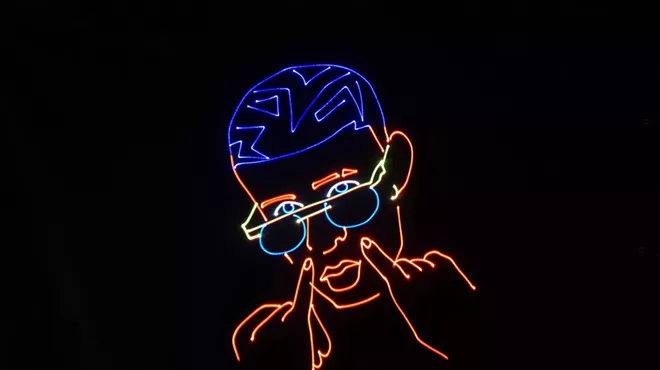 Laser art of Bad Bunny