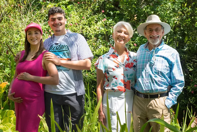 Image: Diana Garle, Kevin Cruz, Barbara Sloan, and David Kwiat play next-door neighbors in Karen Zacarías' comedy Native Gardens.