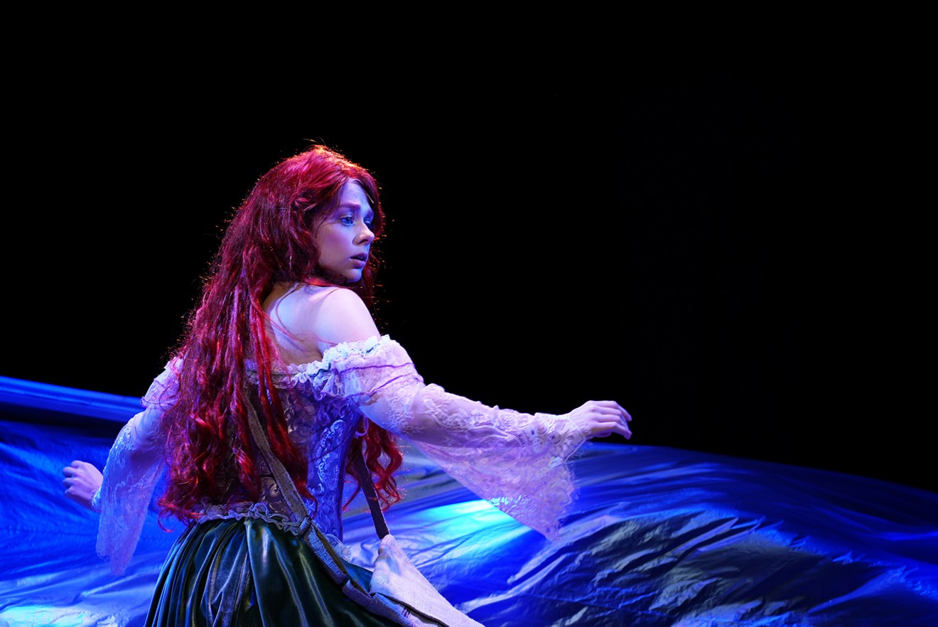 Josslyn Shaw plays the adventurous, lovelorn Ariel in Disney's The Little Mermaid, an immersive Area Stage production at the Adrienne Arsht Center’s Carnival Studio Theater.
