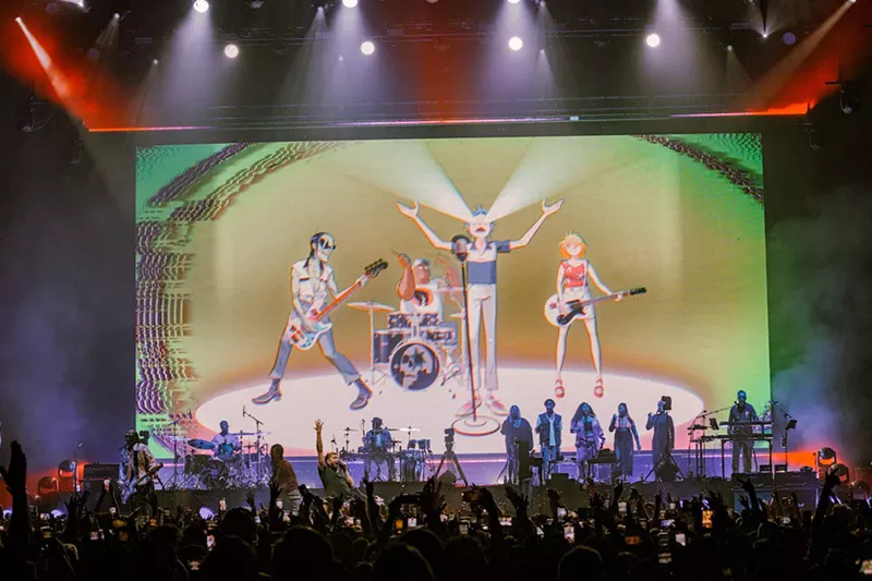 Image: Gorillaz performing at the Forum in Los Angeles on September 23, 2022.