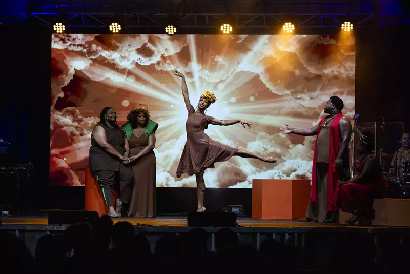 Image: The cast of the Juneteenth Experience on stage