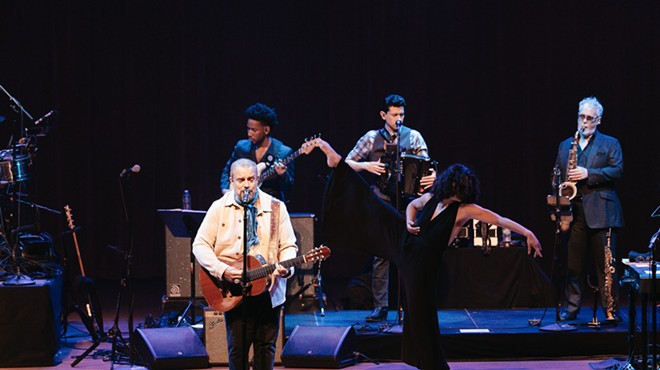 photo of Raul Malo fronting his band the Mavericks at the Adrienne Arsht Center for the Performing Arts in Miami