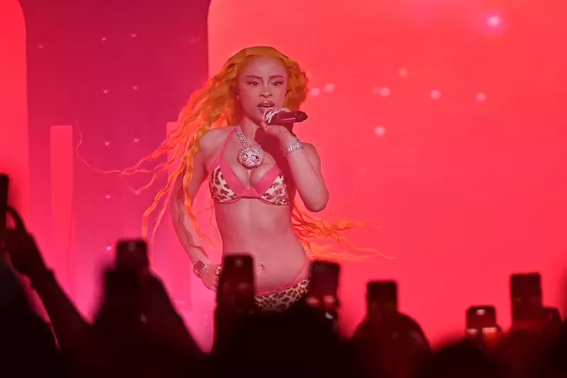 Image: Ice Spice performing on stage at the Fillmore Miami Beach