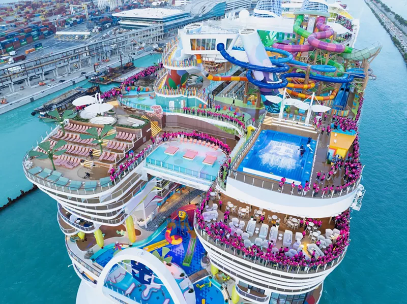 Image: An aerial view of the largest cruise ship in the world