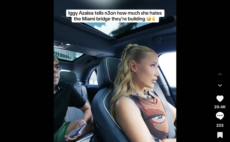 Image: Iggy Azalea Is All of Us Reacting to Miami's Signature Bridge Project