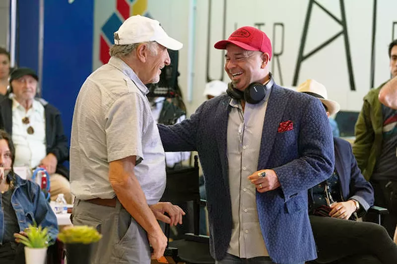 Image: Actor Judd Hirsch and director Marvin Samel on the set of iMordecai.