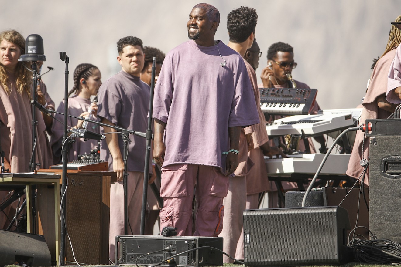 Kanye West during his Sunday Service performance at Coachella 2019.