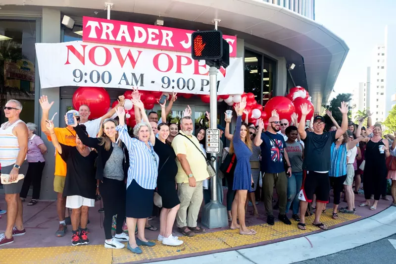 Image: The Trader Joe's opening celebration in Miami Beach in August 2019