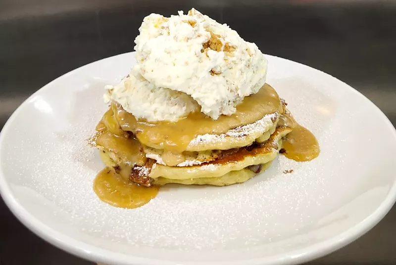 Image: Peanut butter cup pancakes at Jealous Fork