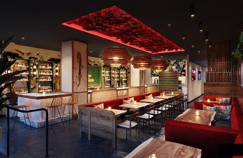 A rendering of Jia, the upscale Chinese-American restaurant and dinner club opening in Miami's South of Fifth neighborhood.