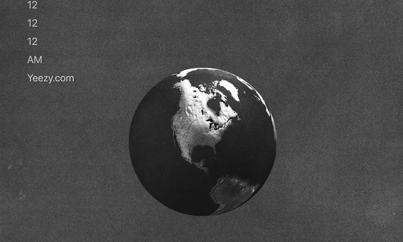 Image: Illustration of Earth for the invitation of Kanye West and Ty Dolla Sign's Vultures event in Miami
