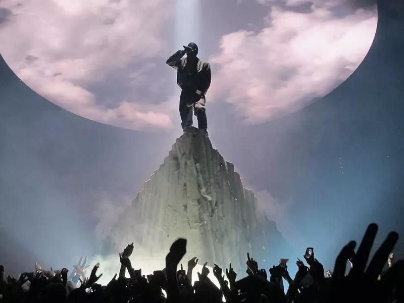 Image: Kanye West, now known as Ye, performs in Washington, D.C., on November 21, 2013, on his Yeezus Tour.