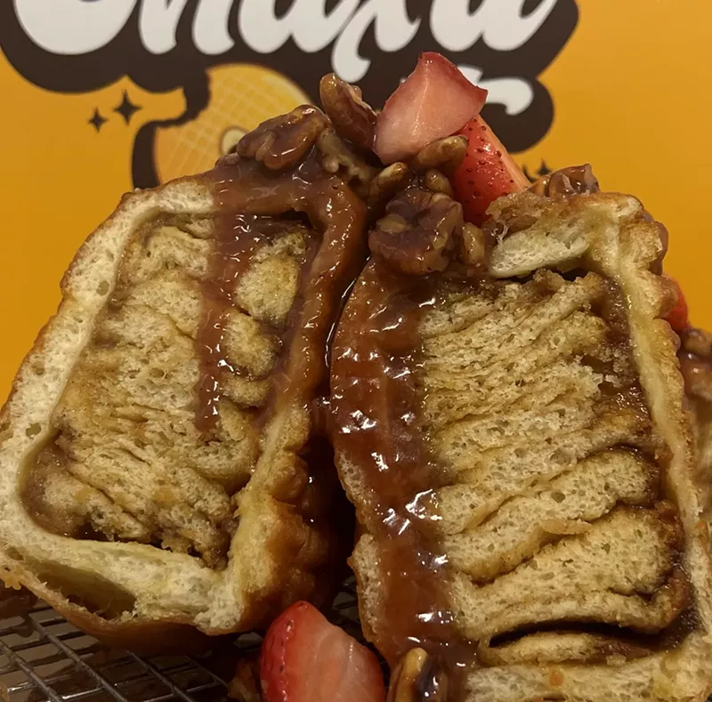 Image: The "Knaus Berry Farm + Max'd Out Donuts Sticky-Icky Bun Donut"