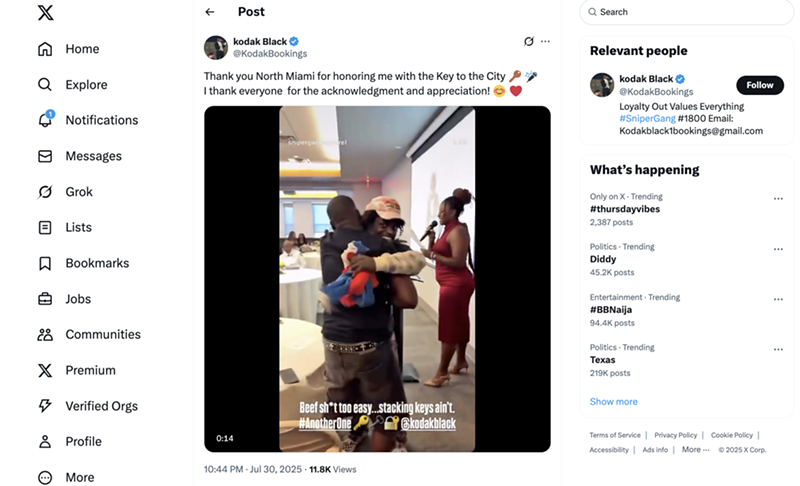 Image: screenshot of an X post