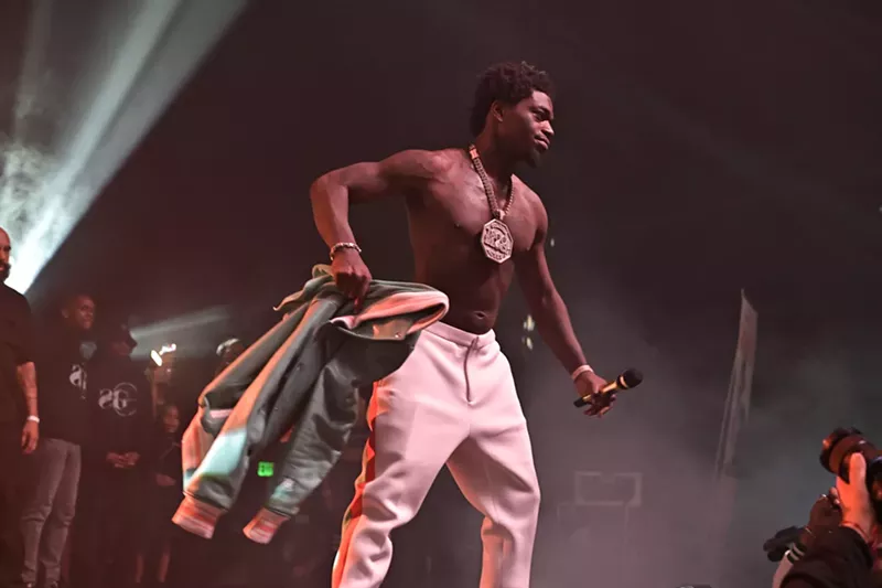Image: New Times file photo of Kodak Black performing shirtless, onstage